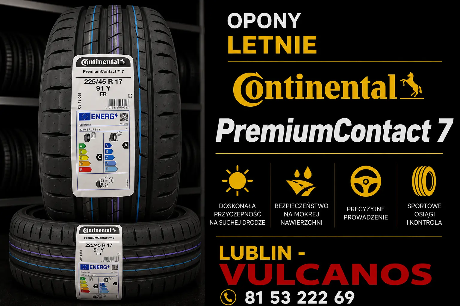 Continental PremiumContact 7 opony letnie Lublin VULCANOS