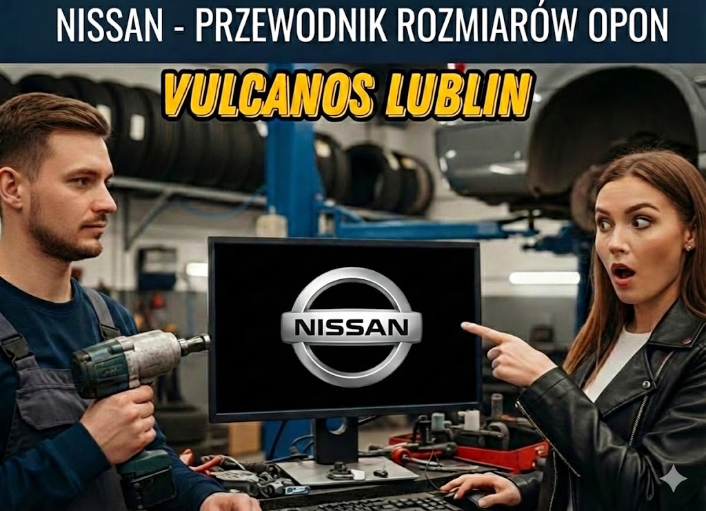 NISSAN KOMPLETNY PRZEWODNIK ROZMIARÓW OPON