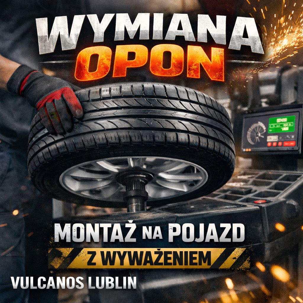 Wymiana Opon Wyważenie Kół Profesjonalny Montaż na Pojazd VULCANOS Lublin